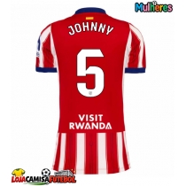 Camisa de Futebol Atletico Madrid Johnny Cardoso #5 Equipamento Principal Mulheres 2026-27 Manga Curta